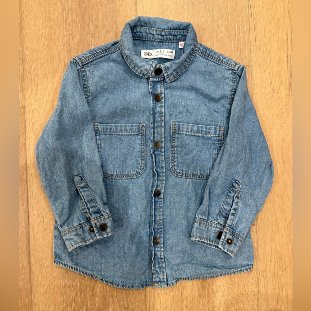 Zara toddler denim shirt size 2-3